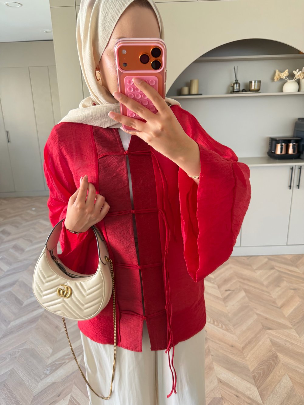 Peri Kimono Ceket Kırmızı (2366)