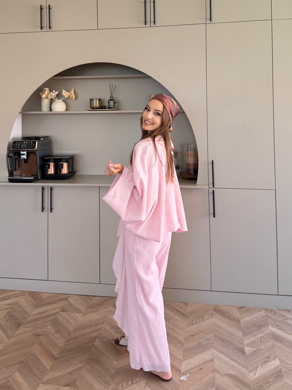 Pollex Yarasa Kol Pantolonlu Takım Pembe (5814)