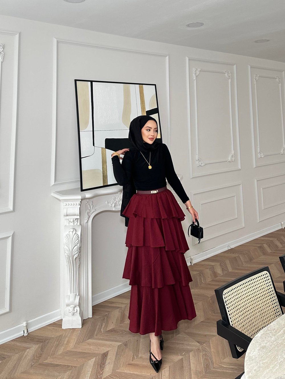  Premium Katkat Etek Bordo