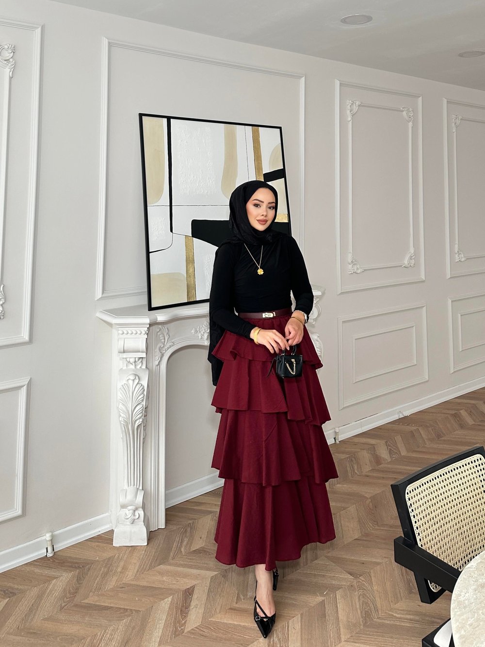  Premium Katkat Etek Bordo