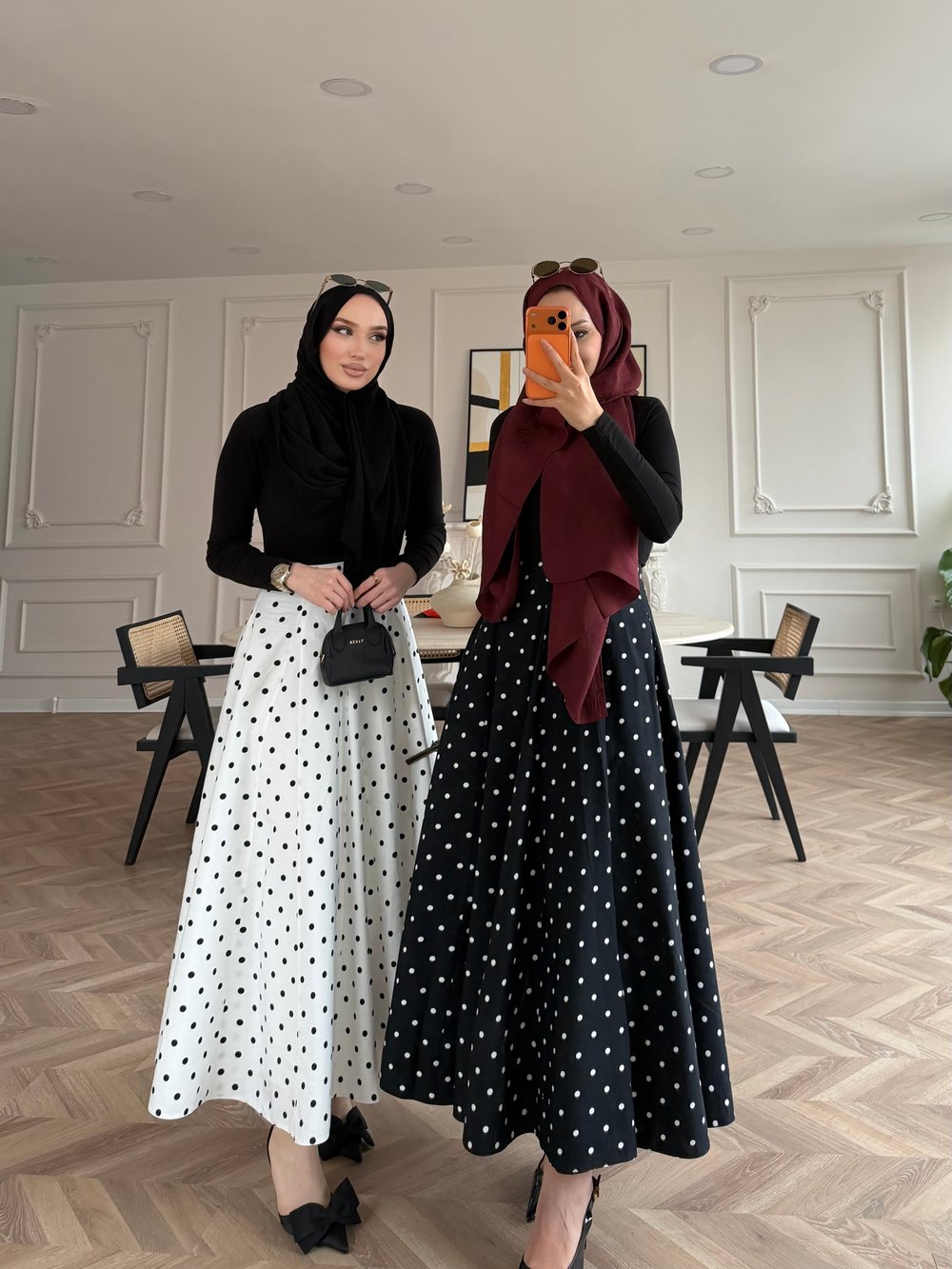 Puantiyeli Etek Beyaz (4414)