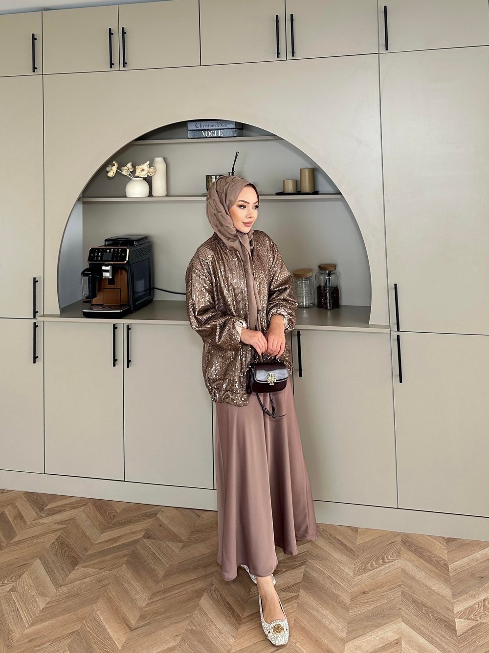 Pullu Bomber Ceket Camel