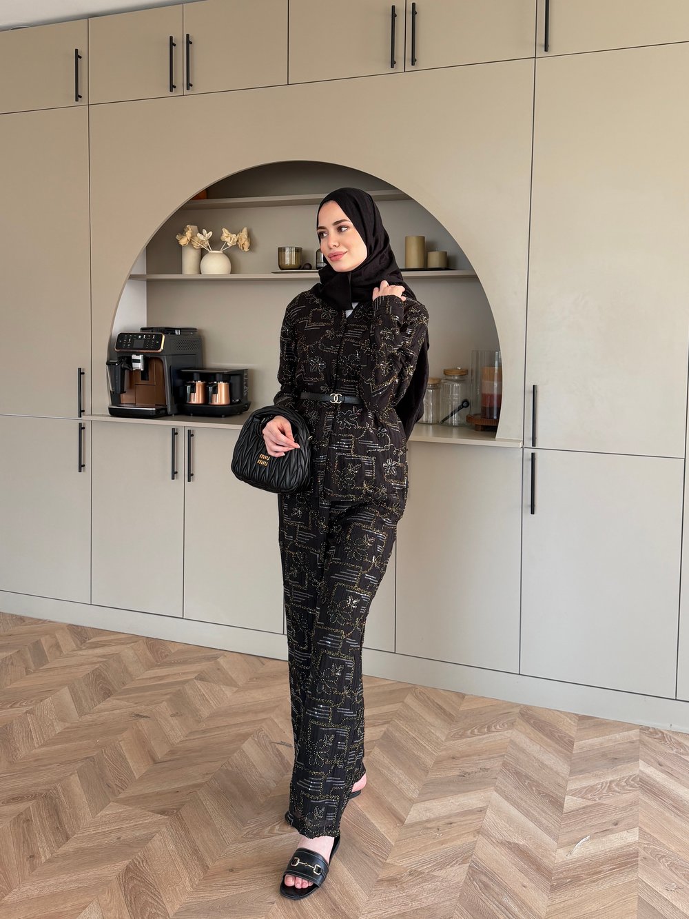 Râha İthal Pantolonlu Takım Siyah (5820)