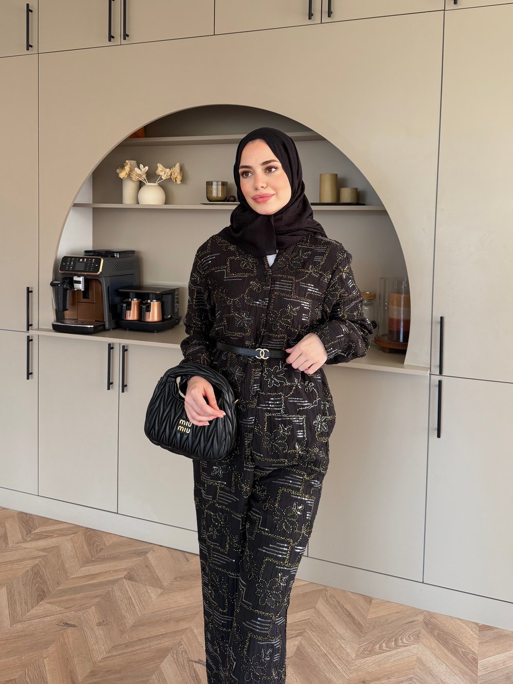 Râha İthal Pantolonlu Takım Siyah (5820)