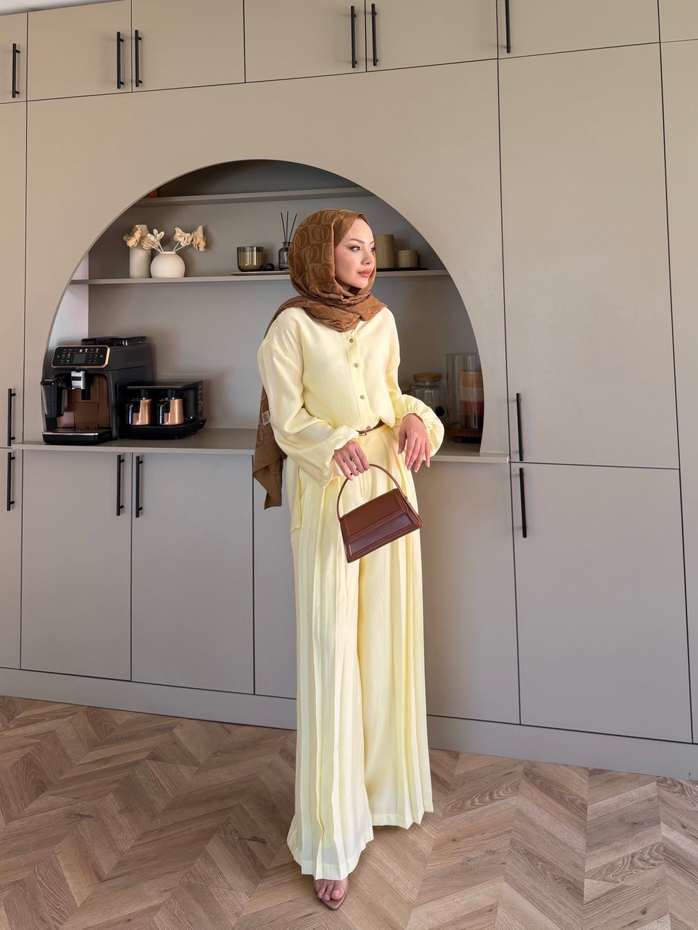 Ranua Düğme Detaylı Pantolonlu Takım ButterYellow (5815)