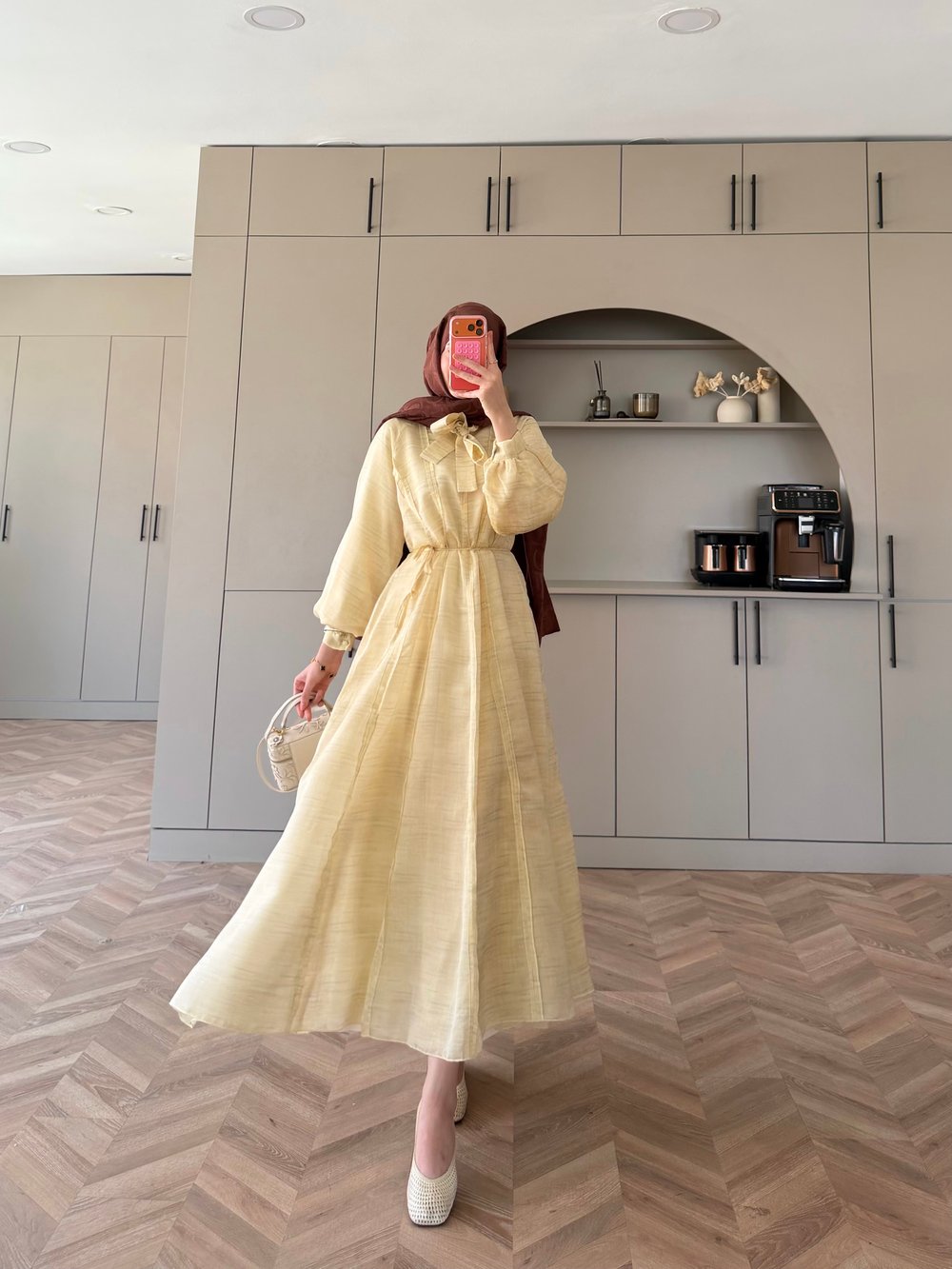 Raven Bağlama Detaylı Elbise Butteryellow (4544)