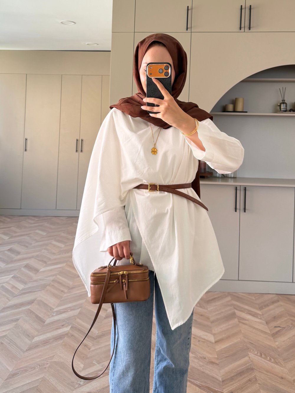 Ria Asimetrik Kesim Bluz Ekru (5479)