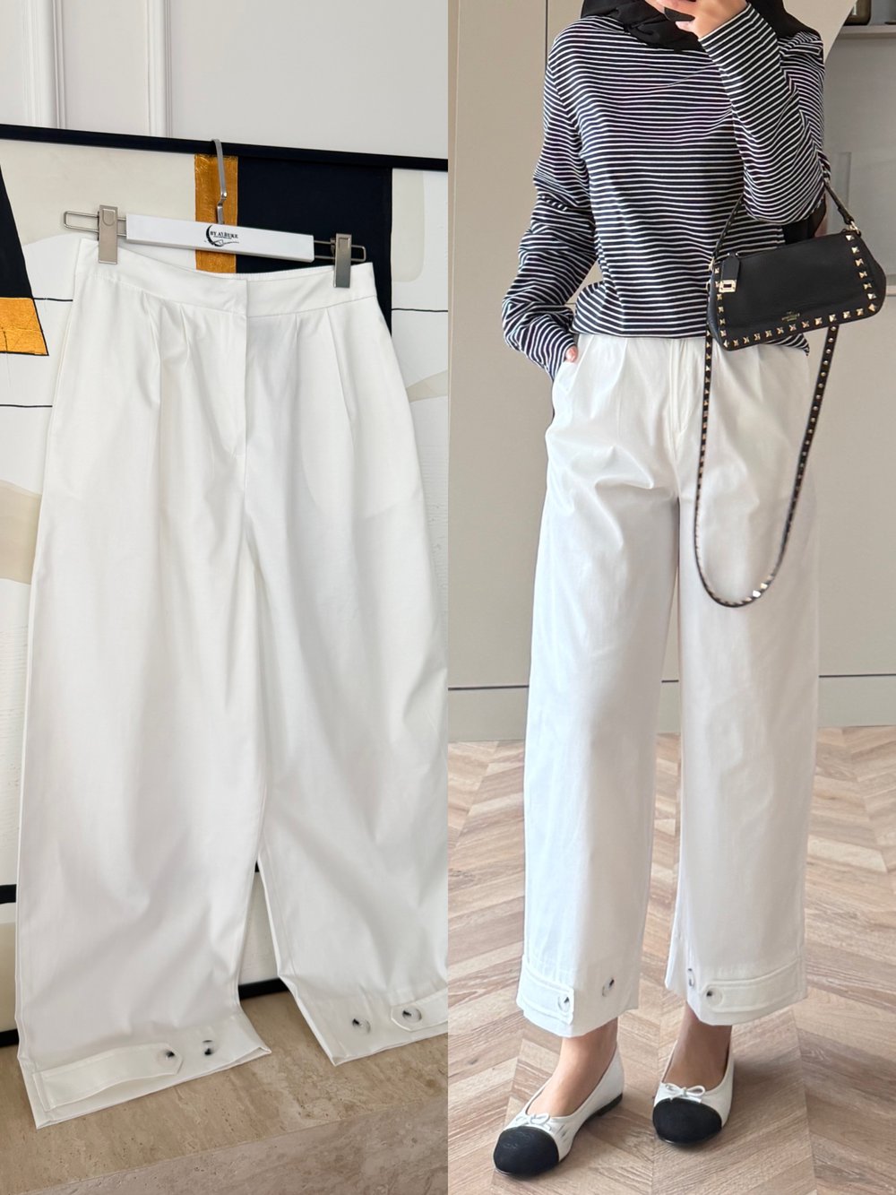 Rope Bilek Boy Boru Paça Pantolon Ekru (3936)