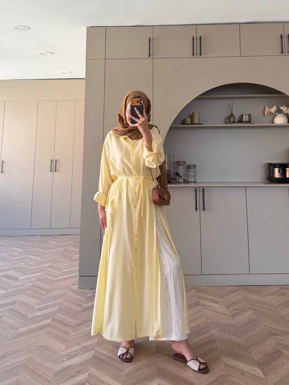 Ruiza Düğmeli Elbise\Tunik ButterYellow (2364)