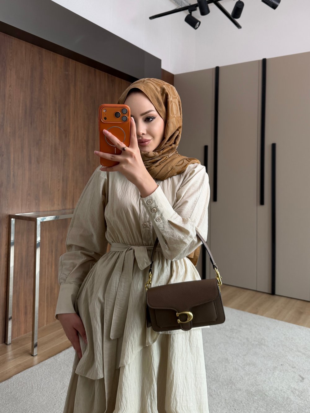 Saher Kat Kat Elbise Bej (4422)