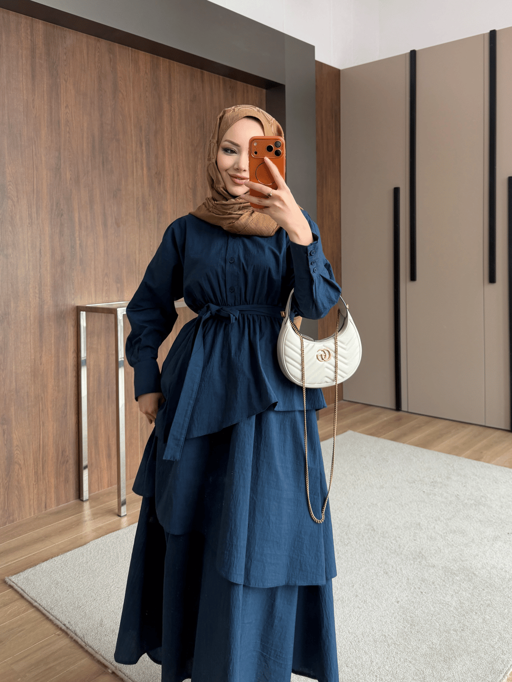 Saher Kat Kat Elbise Lacivert (4422)