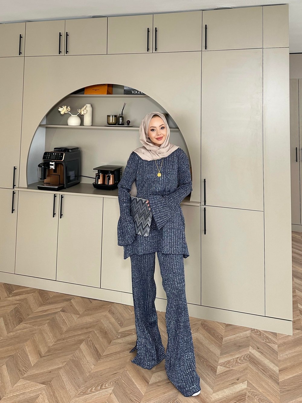 Sally Simli Triko Takım Lacivert