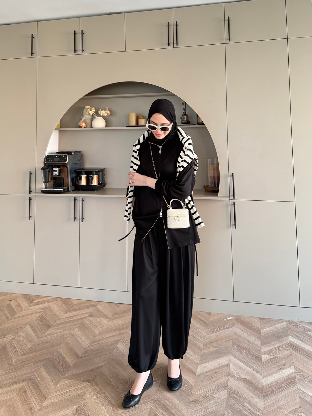 Sera Büzgülü Oysh Pantolonlu Takım Siyah (2371)