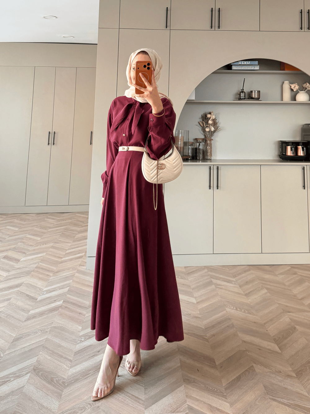Serdel Bağlamalı Modal Etekli Takım Bordo (2382)