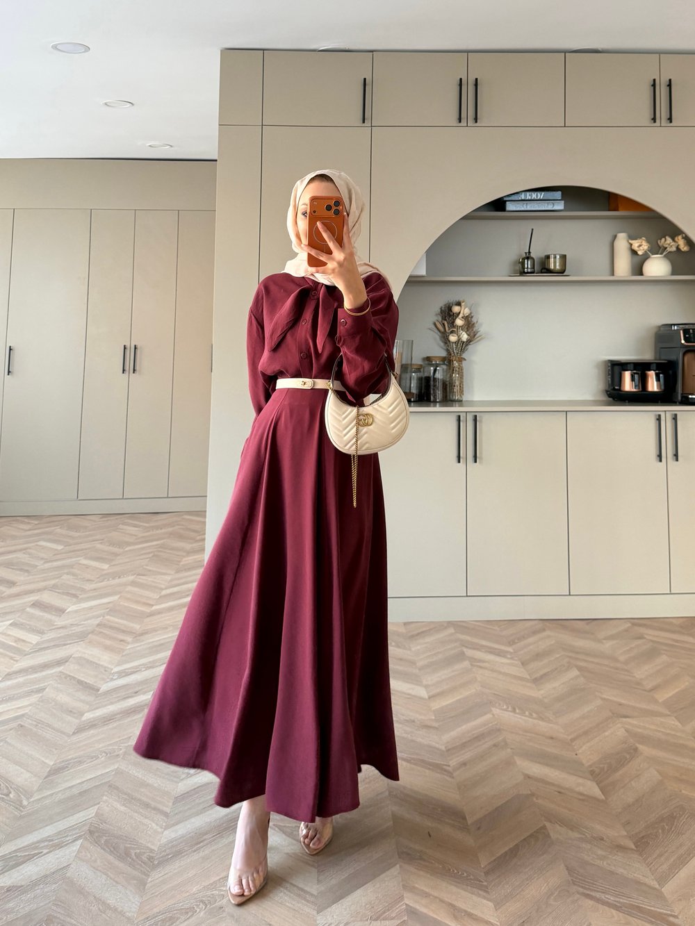 Serdel Bağlamalı Modal Etekli Takım Bordo (2382)