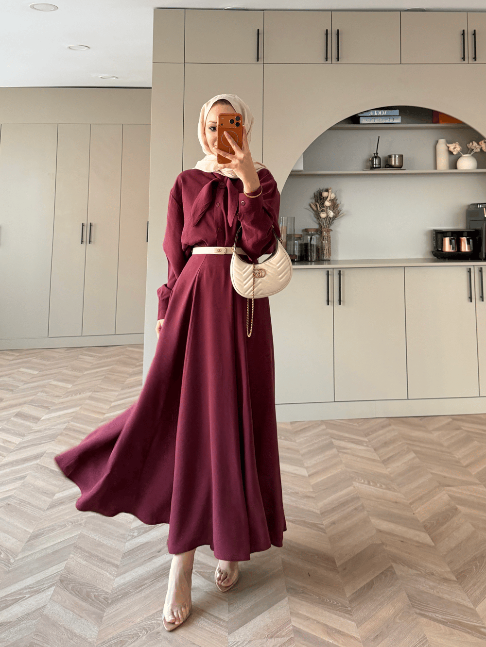 Serdel Bağlamalı Modal Etekli Takım Bordo (2382)