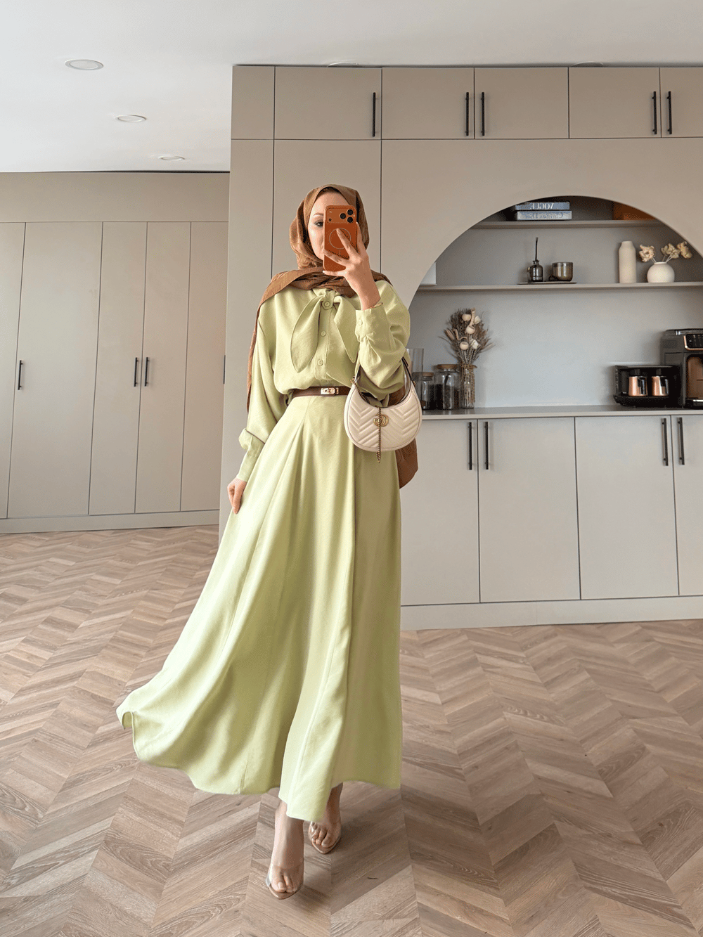 Serdel Bağlamalı Modal Etekli Takım Mint Yeşil (2382)