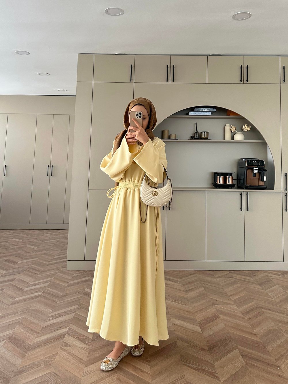 Shaw Büzgülü Elbise ButterYellow