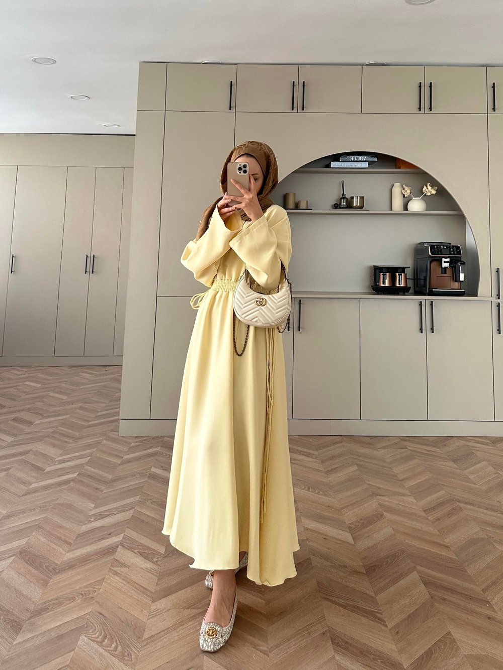 Shaw Büzgülü Elbise ButterYellow
