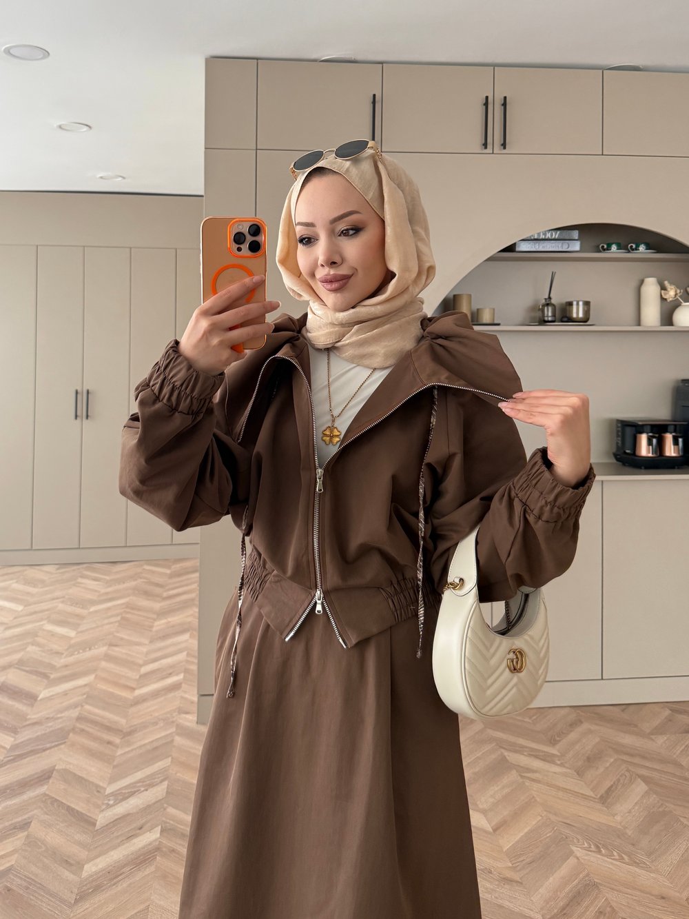 Shirin Etekli Takım Kahve (12023)