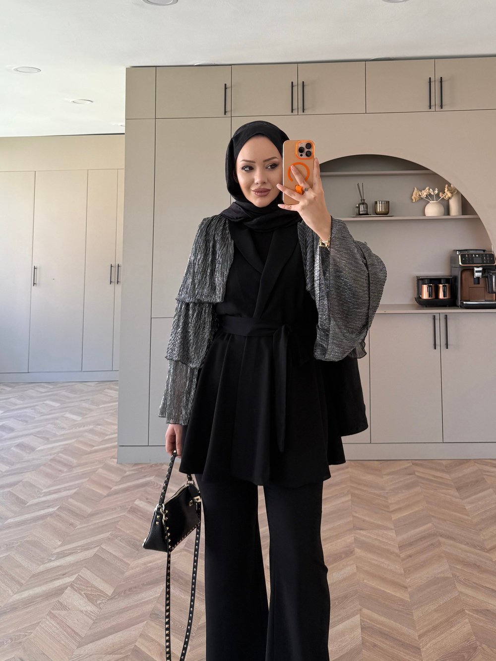 Sienna Fırfırlı Pantolonlu Takım Siyah (5786)