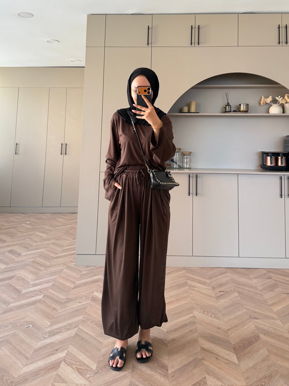 Sinore Oysh Pantolonlu Takım Kahve (4548)