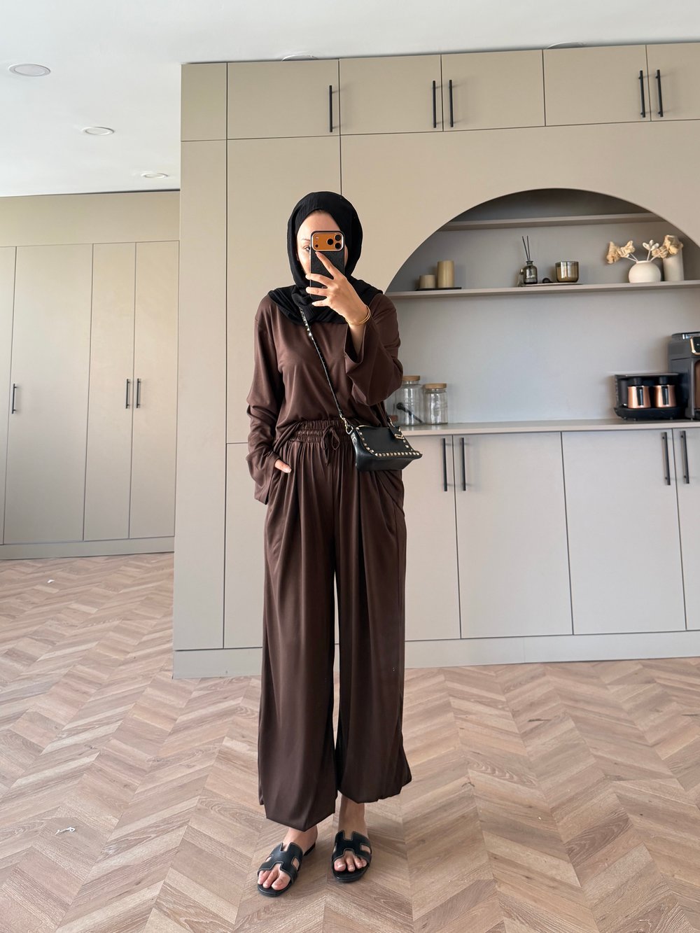 Sinore Oysh Pantolonlu Takım Kahve (4548)