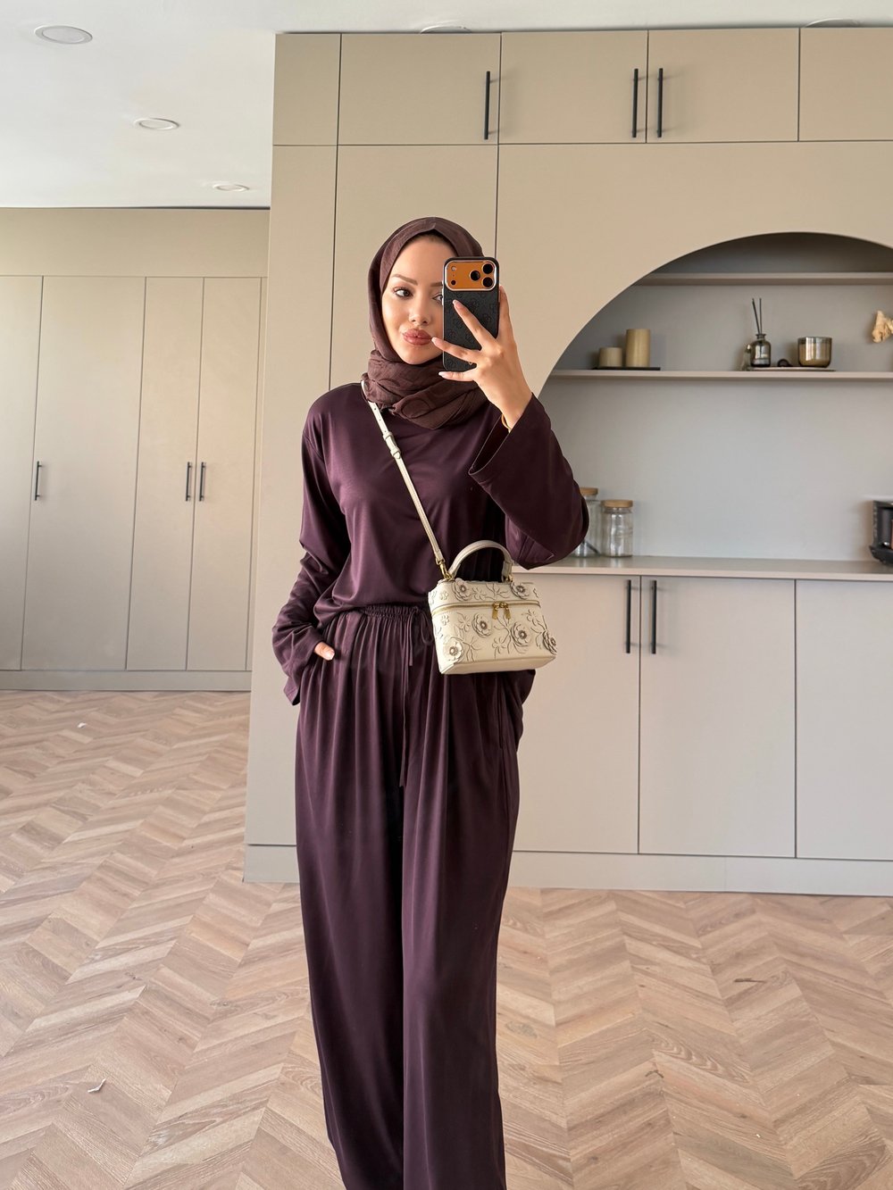 Sinore Oysh Pantolonlu Takım Mürdüm (4548)