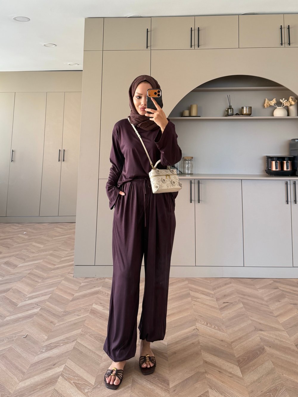 Sinore Oysh Pantolonlu Takım Mürdüm (4548)