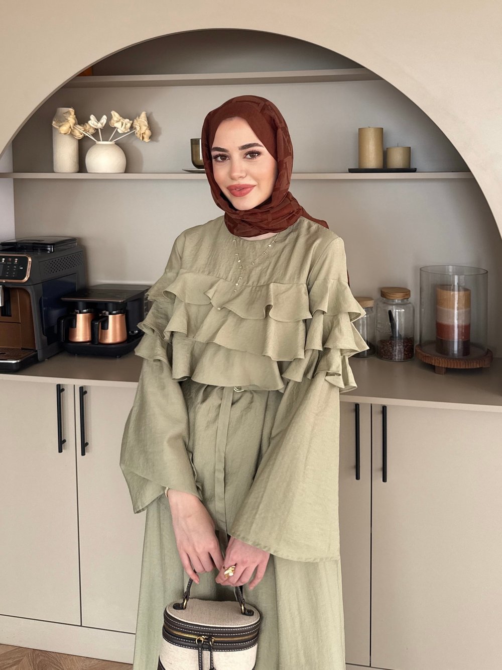 Soleil Kat Kat Pantolon Takım Çağla Yeşili (4478)