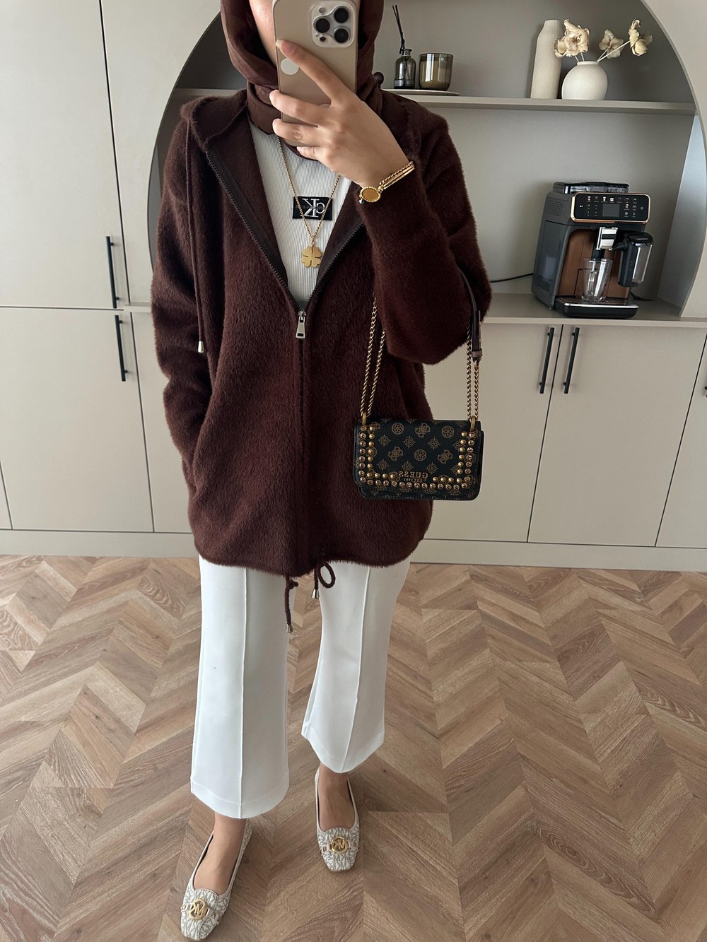 Sonya Angora Hırka Acı Kahve