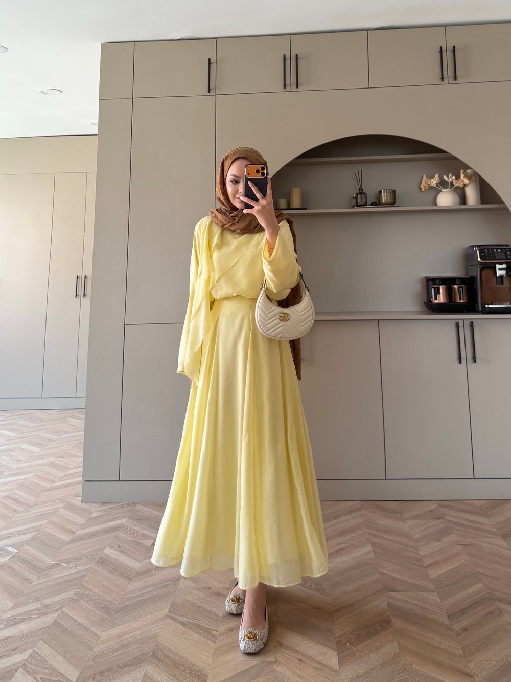 Soraya Fırfır Detaylı Etekli Takım ButterYellow (4467)