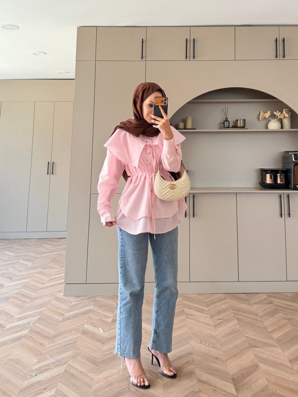Sorbe Yaka Detaylı Gömlek Pembe (3098)