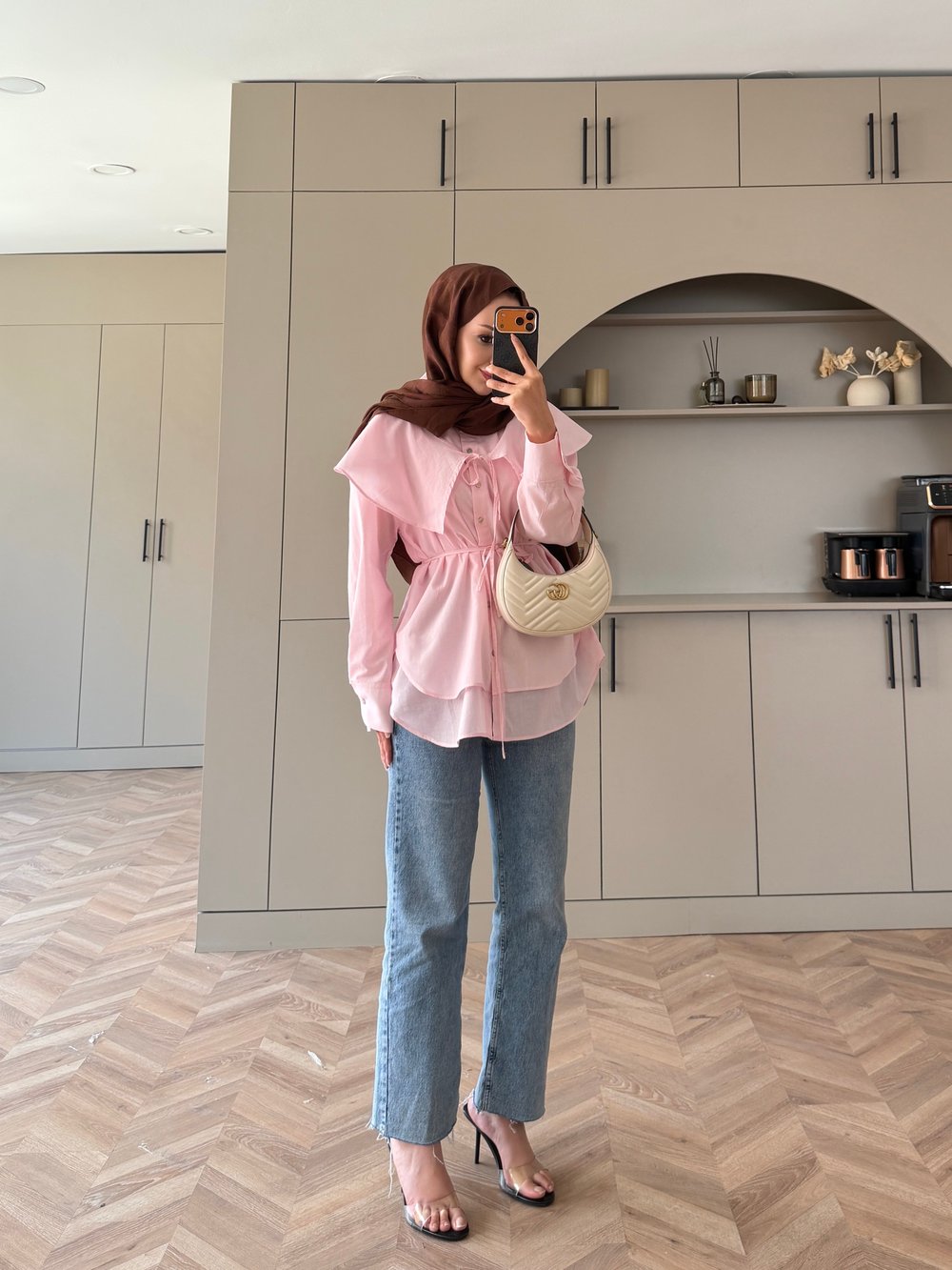 Sorbe Yaka Detaylı Gömlek Pembe (3098)
