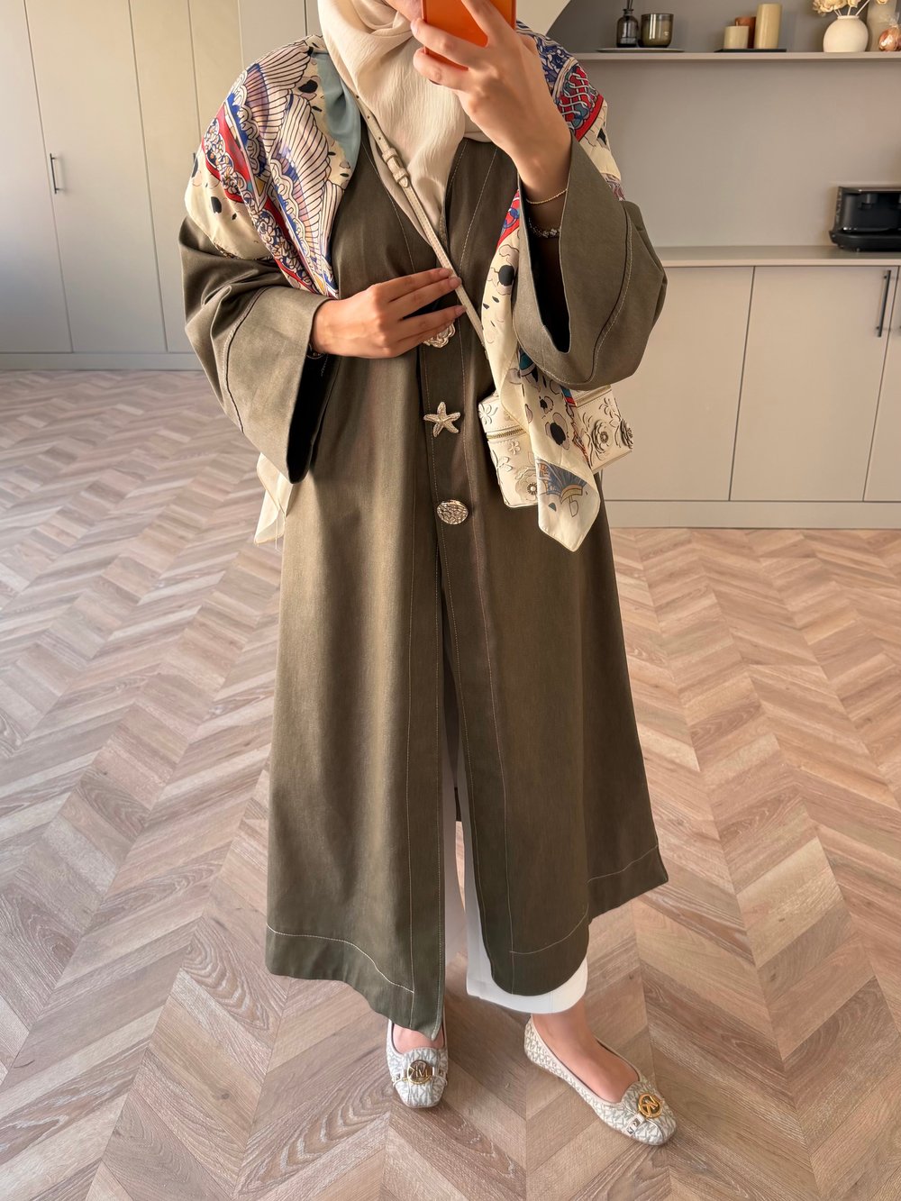 Star Kimono Kot Ceket Haki (0070)