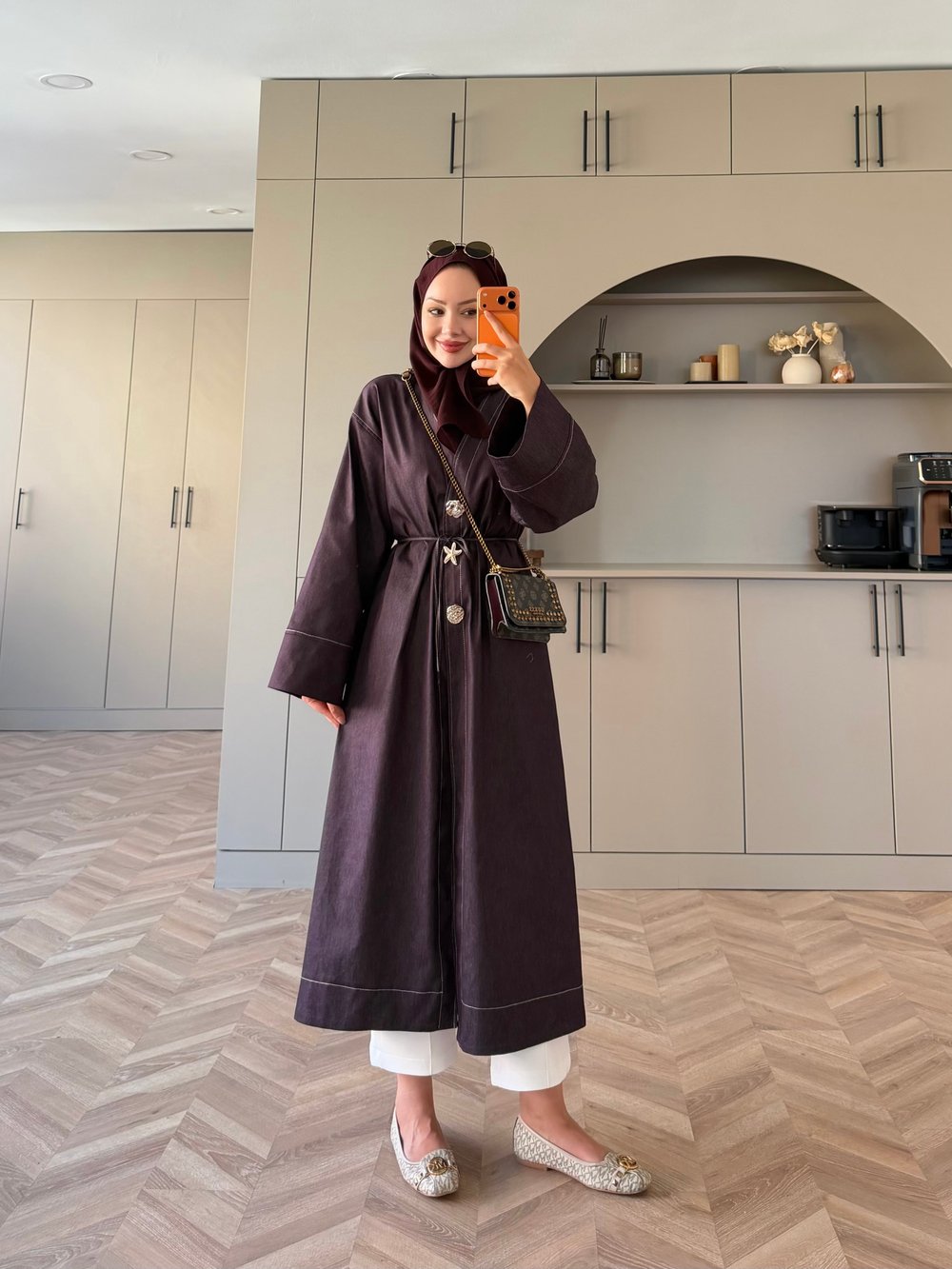 Star Kimono Kot Ceket Mürdüm (0070)