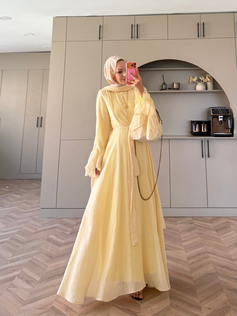 Stone Şallı Elbise Butteryellow (26177)