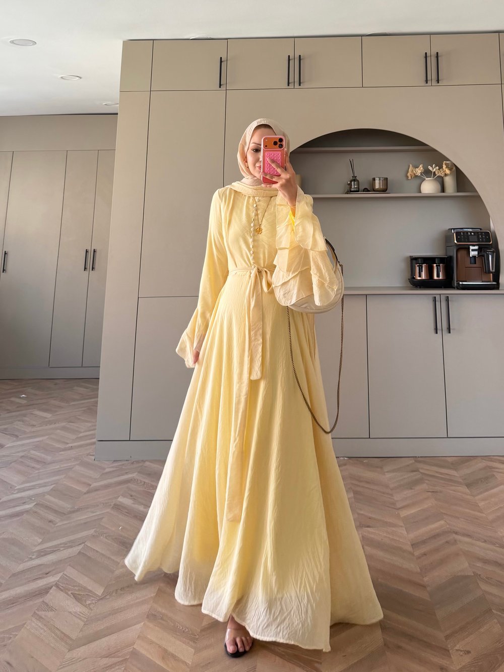 Stone Şallı Elbise Butteryellow (26177)