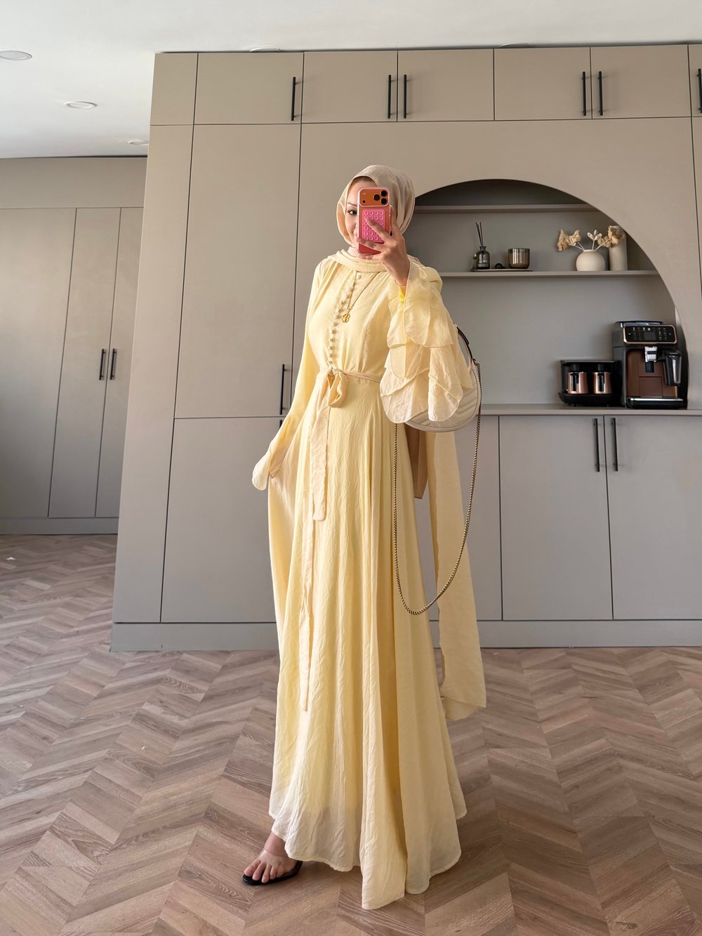 Stone Şallı Elbise Butteryellow (26177)