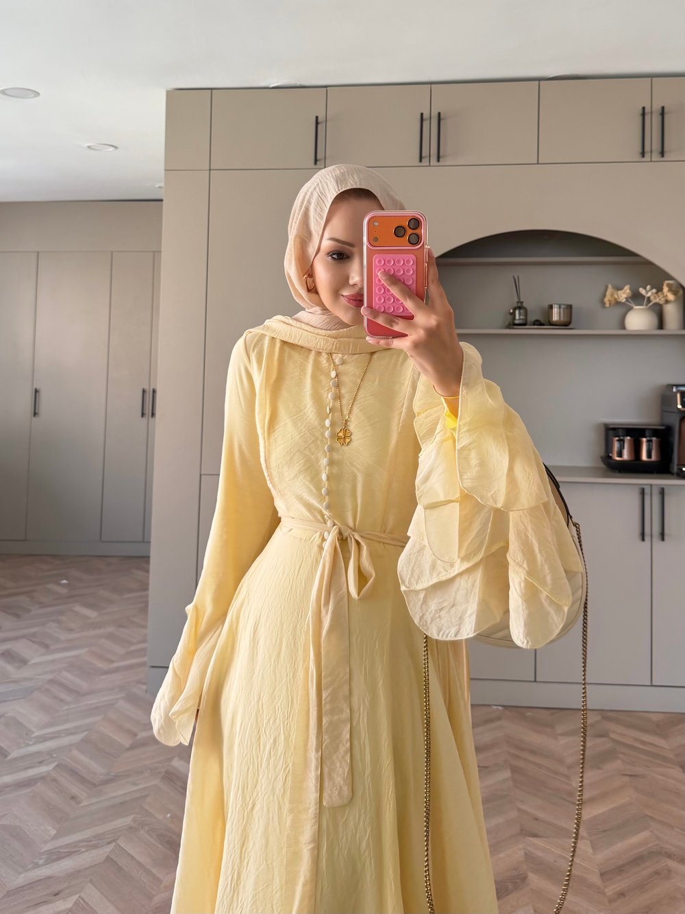 Stone Şallı Elbise Butteryellow (26177)