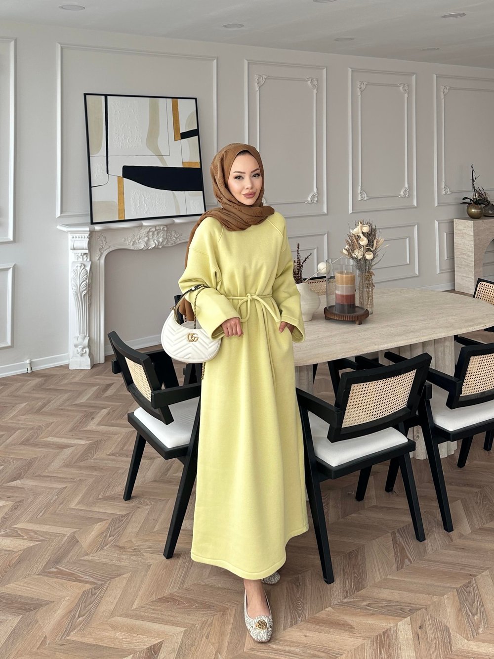 Sweat Elbise ButterYellow