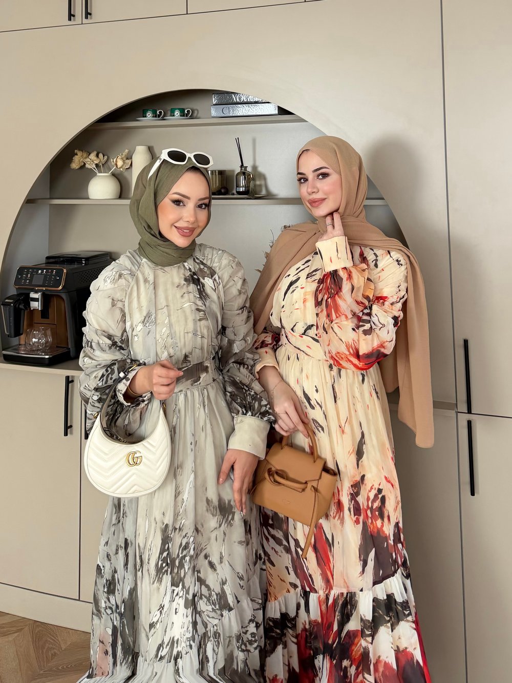 Swetlana Şifon Elbise Bordo (5743)