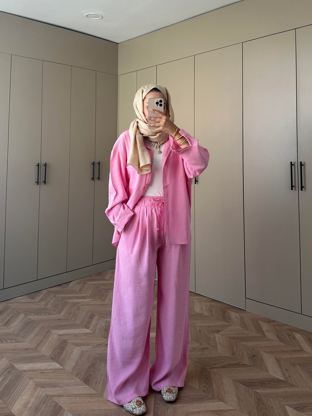 Tensel Pantolon Pembe