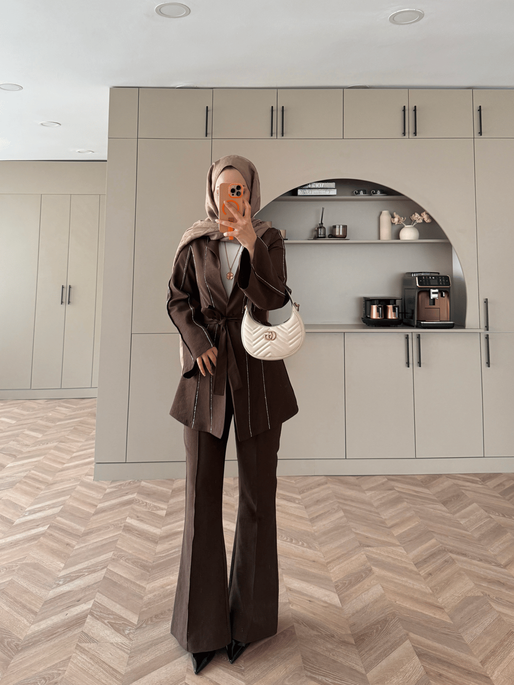 Teresa Nervür Taşlı Pantolonlu Takım Mürdüm (26013)