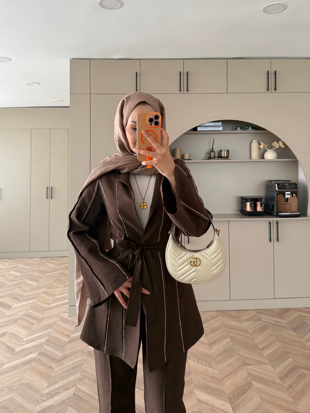 Teresa Nervür Taşlı Pantolonlu Takım Mürdüm (26013)