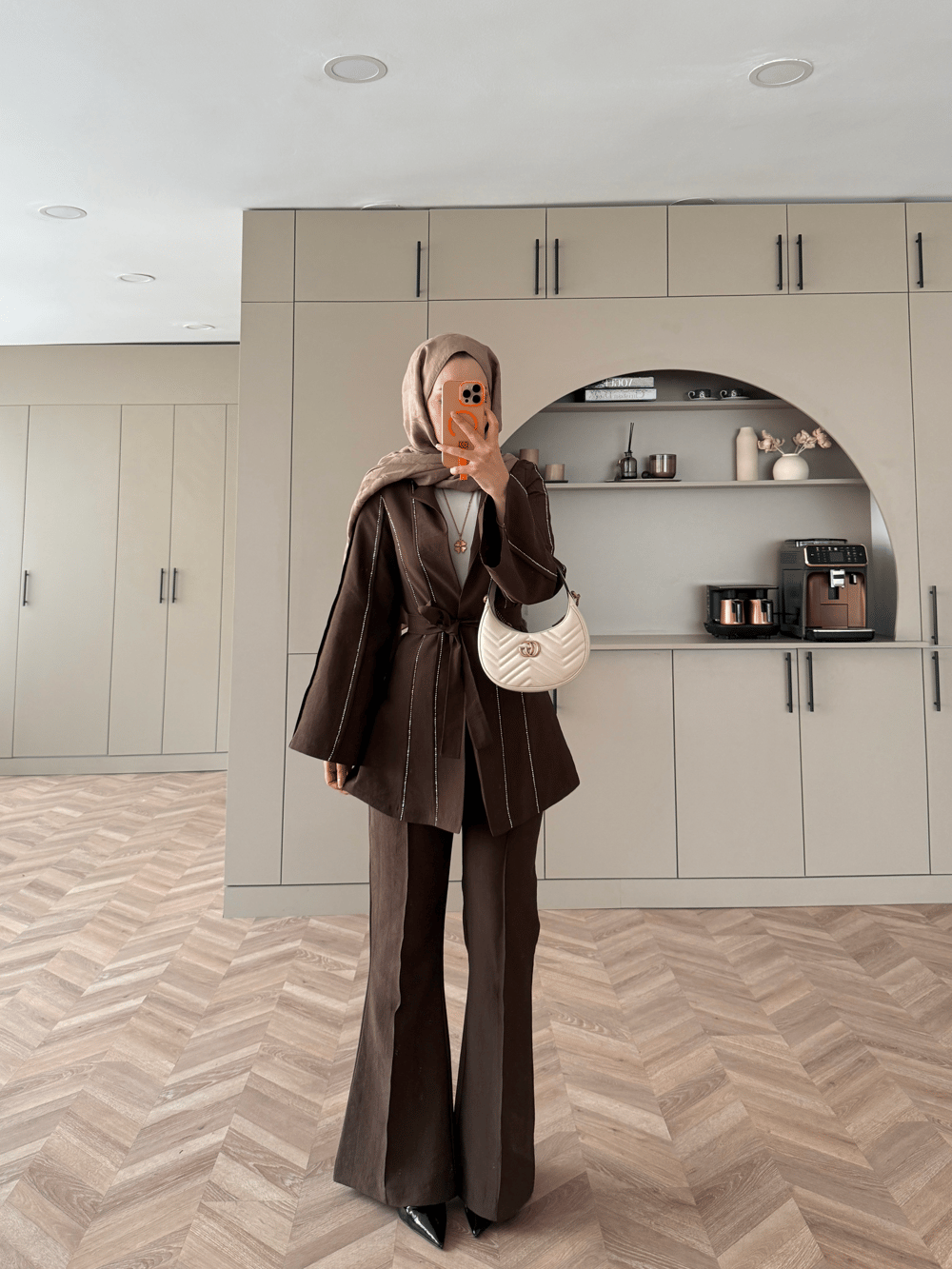 Teresa Nervür Taşlı Pantolonlu Takım Mürdüm (26013)