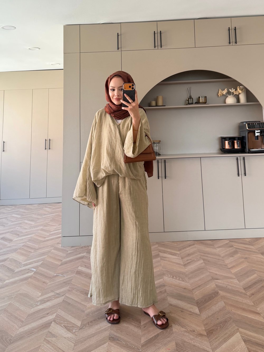 Tiva Yarasa Kol Pantolonlu Takım Yeşil (5810)