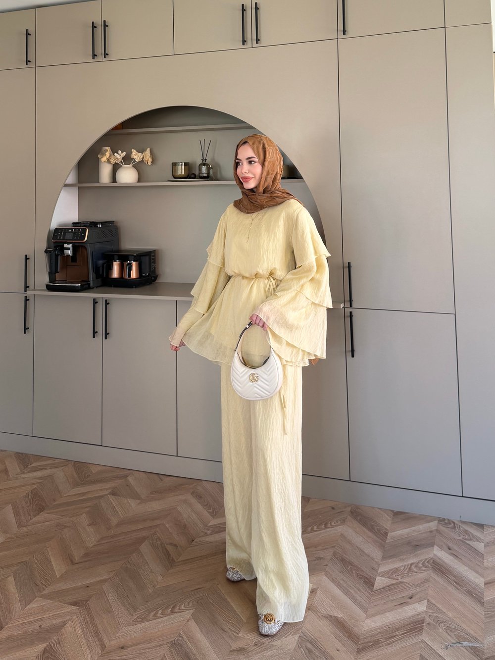 Tuay Kat Kat Pantolonlu Takım Sarı (4503)