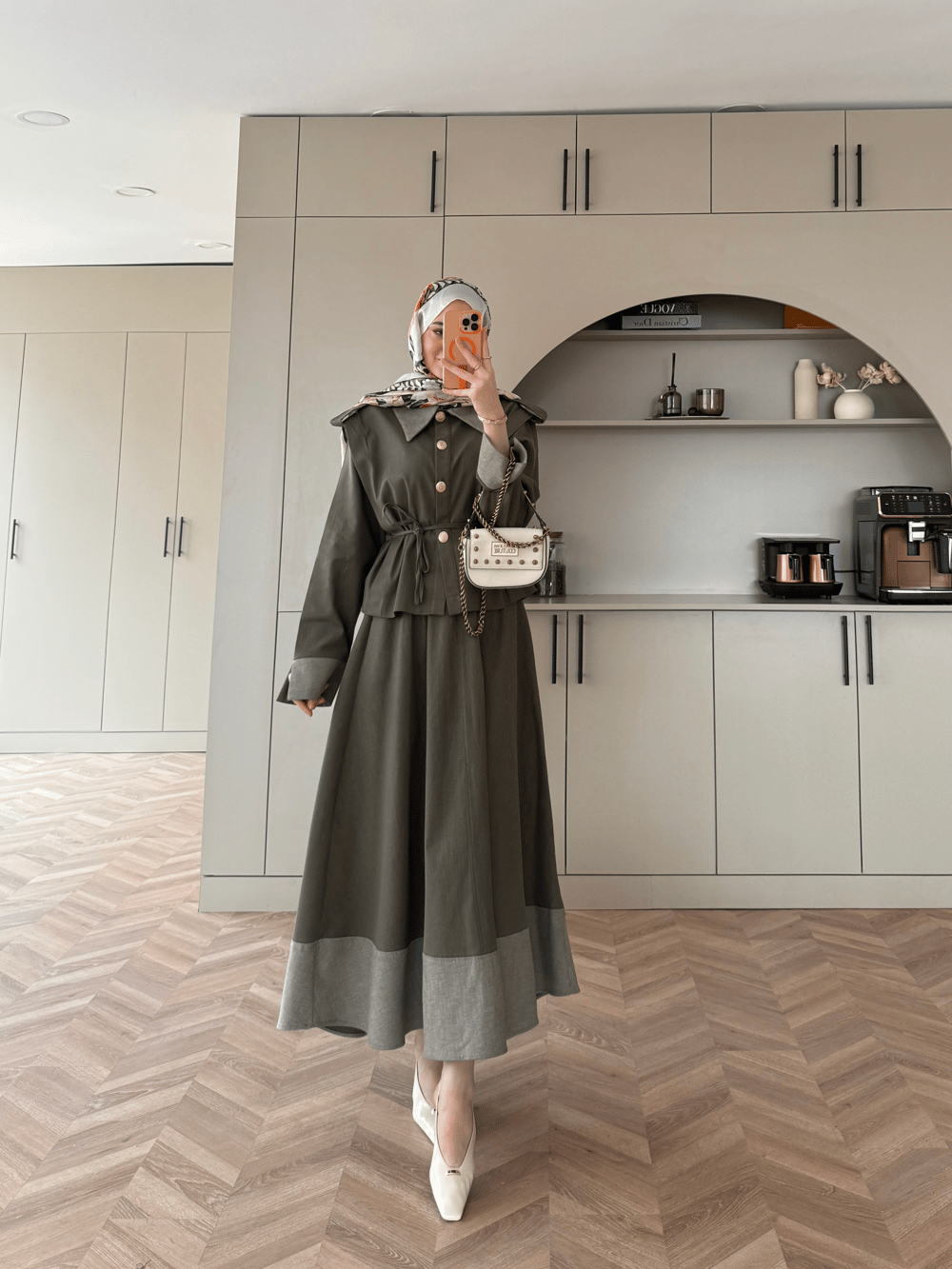 Urban Apoletli Kot Etekli Takım Haki (8467)