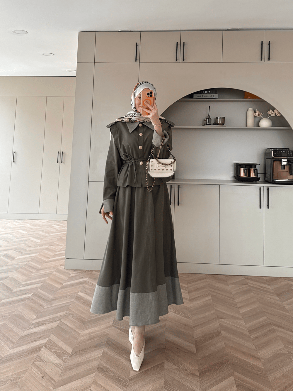 Urban Apoletli Kot Etekli Takım Haki (8467)
